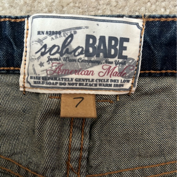 Soho Babe Distressed Ankle Denim Made in the U.S. Jeans Junior’s 7 - Picture 10 of 16